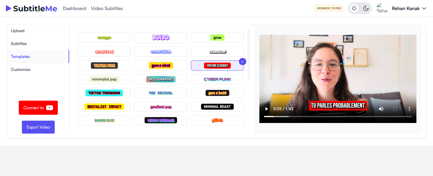 Auto-synced captions