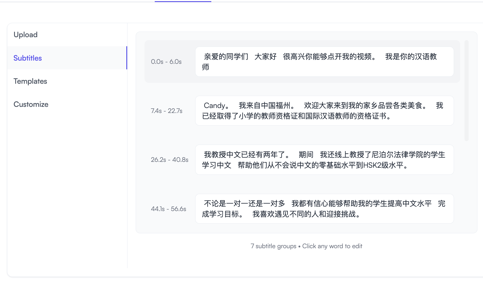 Real-time transcription